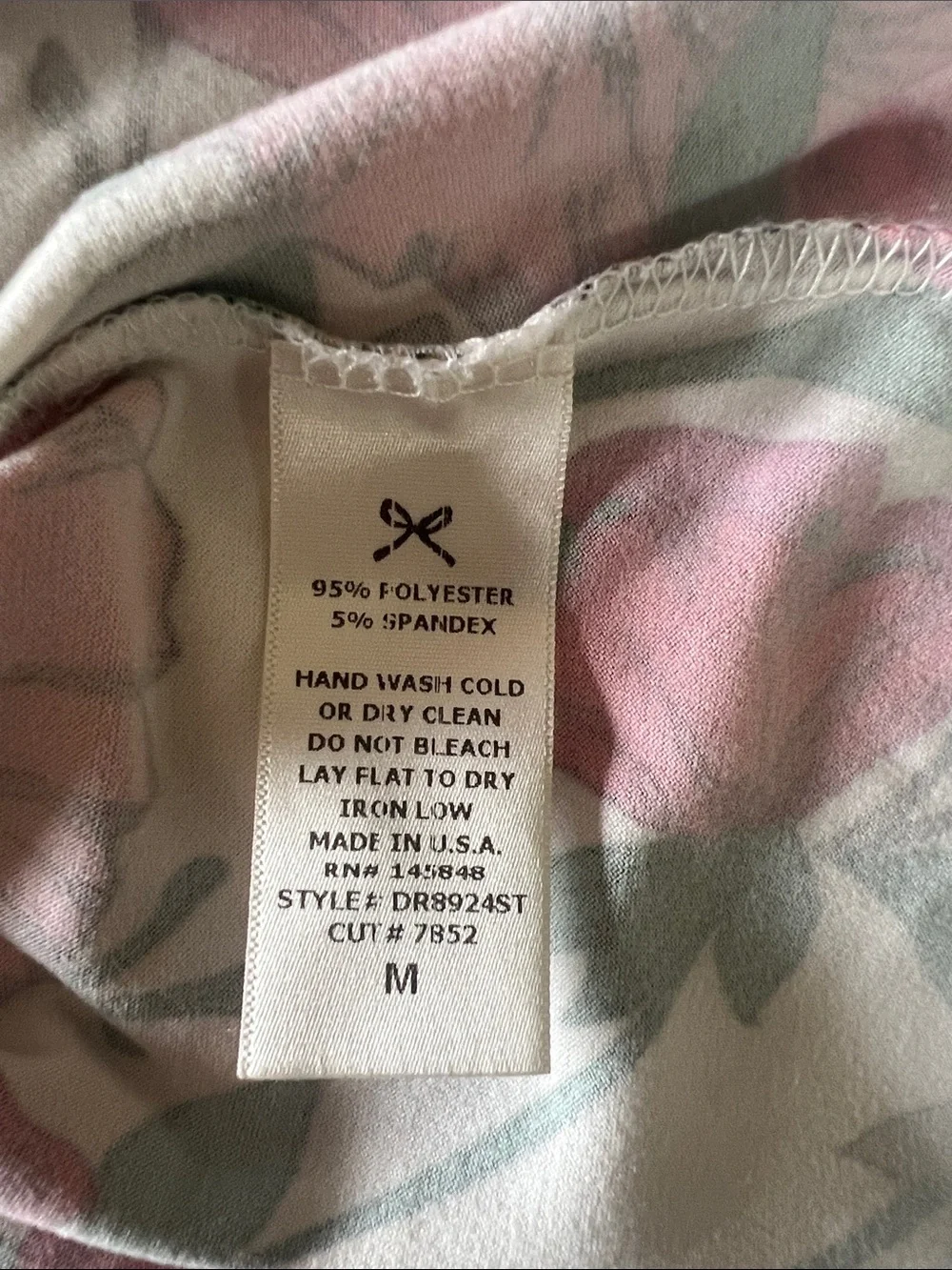 French Grey White Maxi Dress with Pink & Red Floral Print - Picture 9 of 9